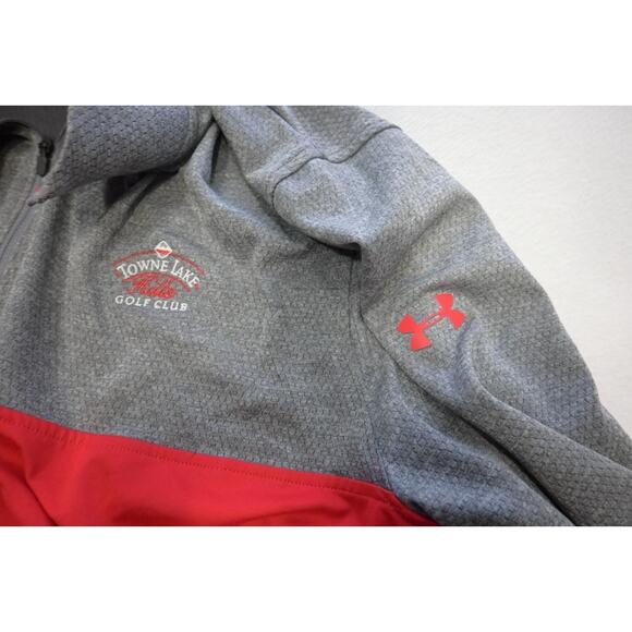 Under Armour 1/4 Zip Jacket Golf Red Athletic Loose Performance Mens Size XL - Picture 5 of 7